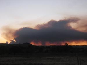 June 18: View from our house in Prescott Valley of the  Doce Fire in Prescott, AZ