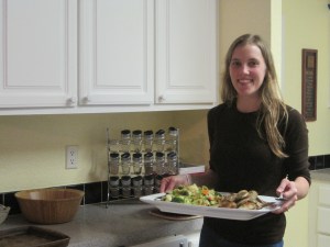 Denaye made dinner in her home for us.